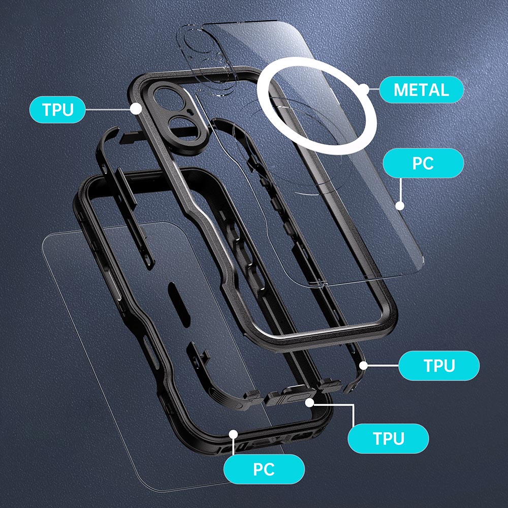 AMN-IPH-16PL | iPhone 16 Plus | IP68 Waterproof Case & Magnetic Case
