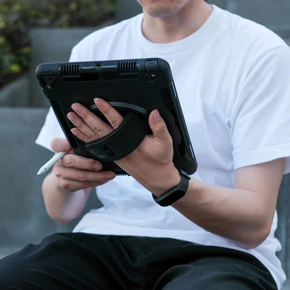 Samsung Galaxy Tab S10+ Case | Rainproof Rugged with Strap & Kickstand