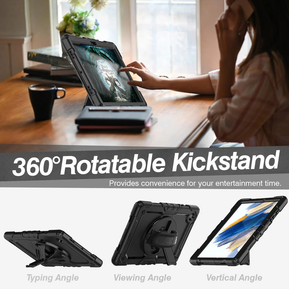 Samsung Galaxy Tab A8 (X200/X205) | Rugged Case with Strap & Kickstand