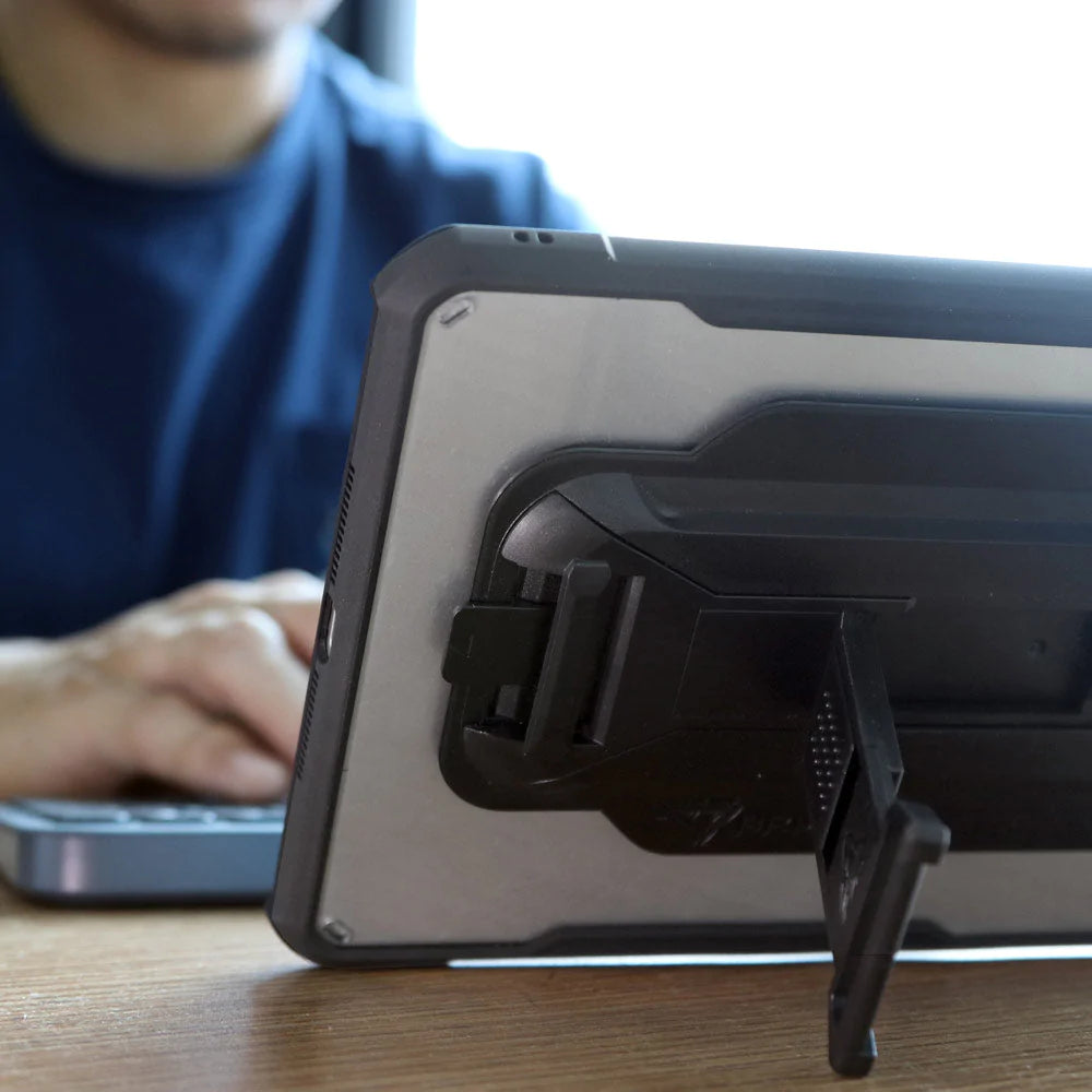 DXS-iPad-N5 | iPad 11-Inch (11th Gen / A16) | Ultra slim 4 corner Anti-impact tablet case with hand strap kick-stand & X-Mount
