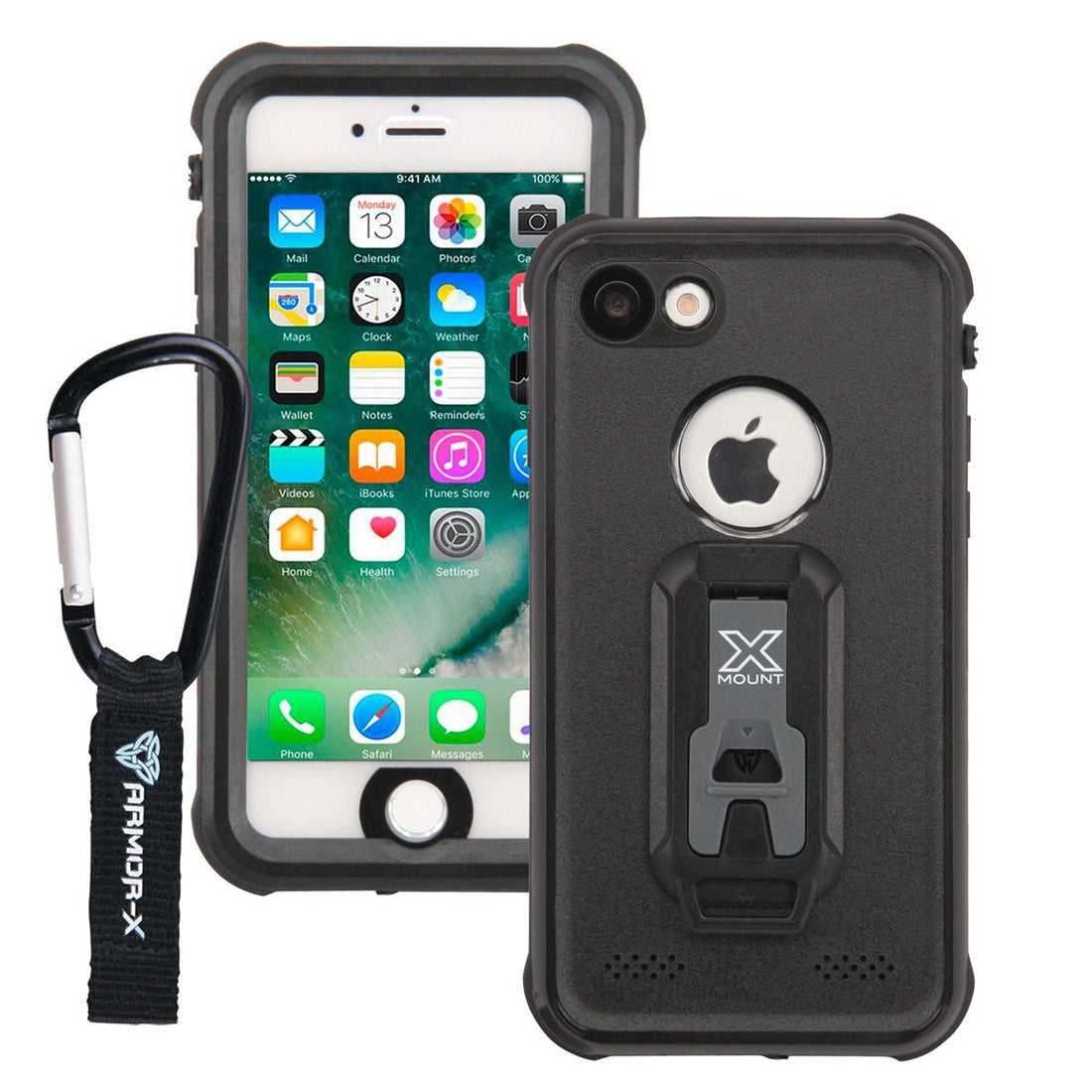 IP68 Waterproof Cases For iPhone 7/8 With Carabiner | MX-AP7-BK