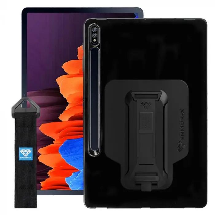 Samsung Galaxy Tab S7 Fe SM-T730 / T736B / T735NZ | Shockproof Case W/ Kickstand & Hand Strap & X-Mount | PXS-SS-S7P