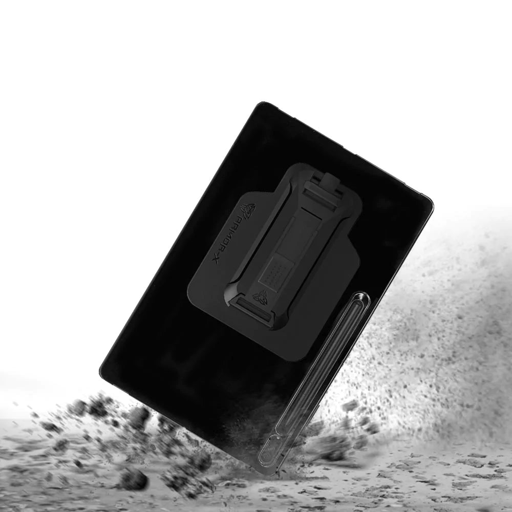 PXS-SS-X900 | Samsung Galaxy Tab S8 Ultra SM-X900 / X906 | Shockproof Case w/ Kickstand & hand strap & X-Mount