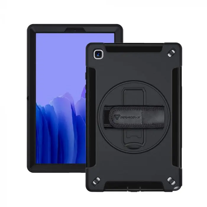 Samsung Galaxy Tab A7 10.4 SM-T500/T505/T507 | Rainproof Military Grade Rugged Case With Hand Strap And Kick-Stand | RIN-SS-T500