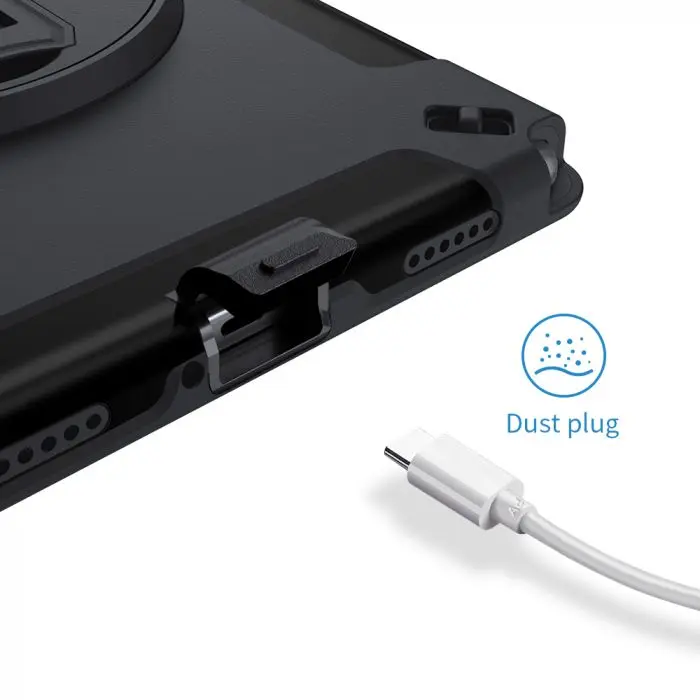 RIN-SS-T500 | SAMSUNG GALAXY TAB A7 10.4 SM-T500/T505/T507 | RAINPROOF MILITARY GRADE RUGGED CASE WITH HAND STRAP AND KICK-STAND