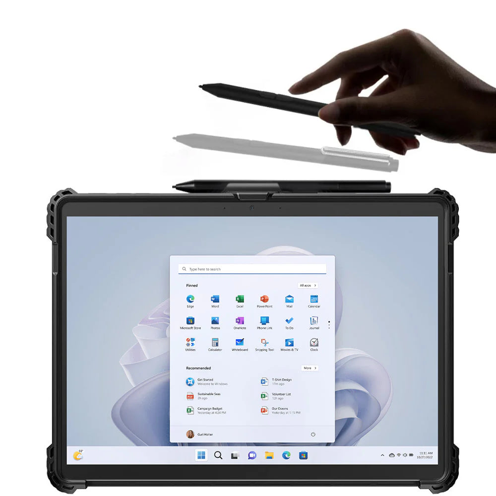 KSN-MS-SFPR9 | Microsoft Surface Pro 11 / 10 / 9 | Protective Rugged Case with Pen Holder