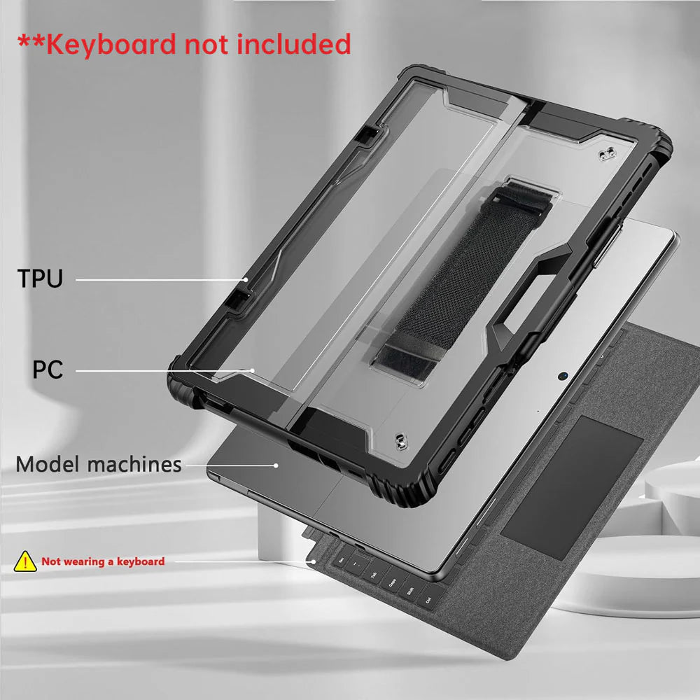 KSN-MS-SFPR9 | Microsoft Surface Pro 11 / 10 / 9 | Protective Rugged Case with Pen Holder