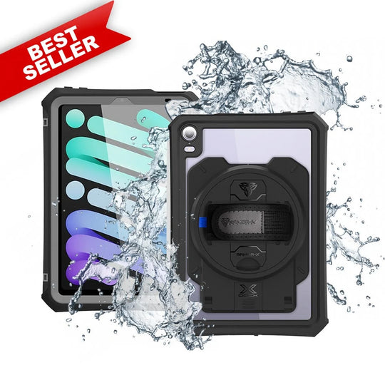 MAN-iPad-M6PN | iPad mini (A17 Pro) / iPad Mini 6 | IP68 Waterproof, Shock & Dust Proof Case Supports Apple Pencil Pro Wireless Charging