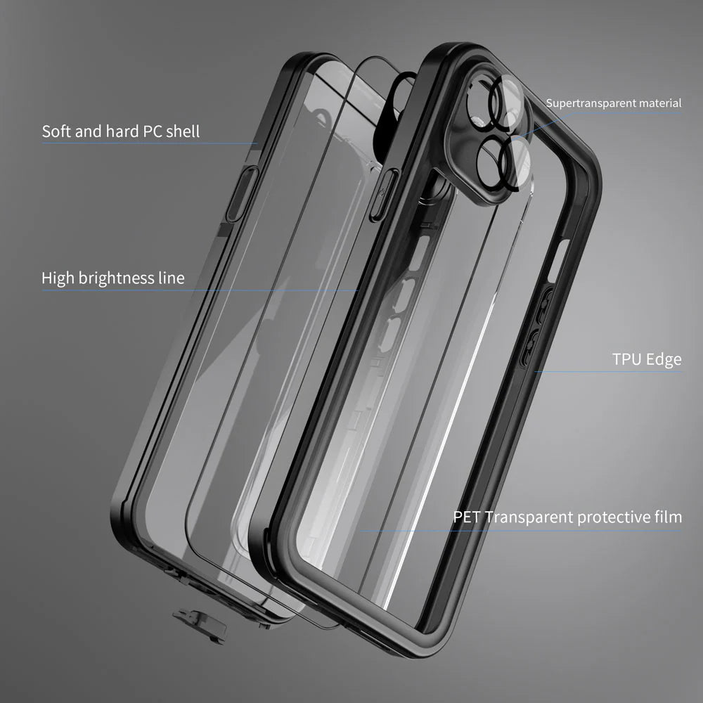 MN-IPH-15 | iPhone 15 | Waterproof Case IP68 Shock & Water Proof Cover