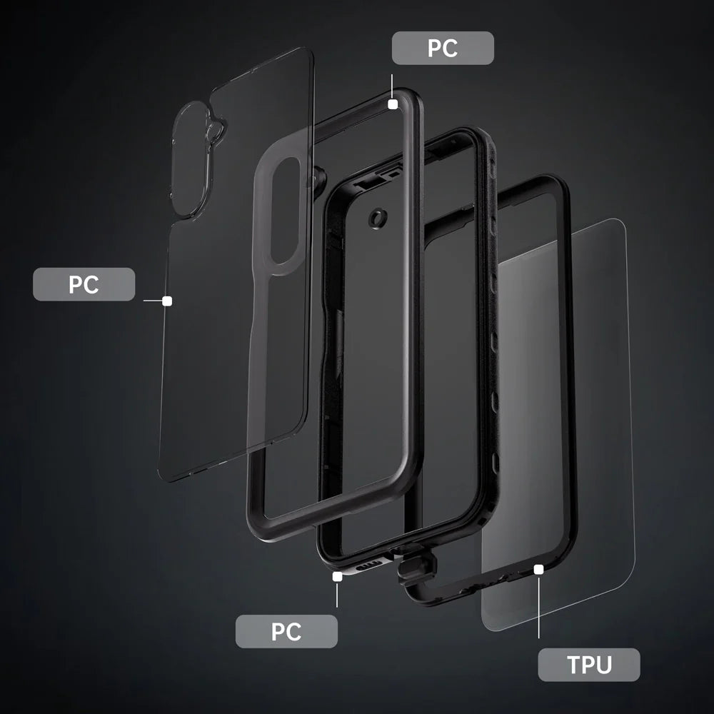 MN-SS24-A165G | Samsung Galaxy A16 5G SM-A166 / A16 4G SM-A165 Waterproof Case | IP68 Shock & Water Proof Cover