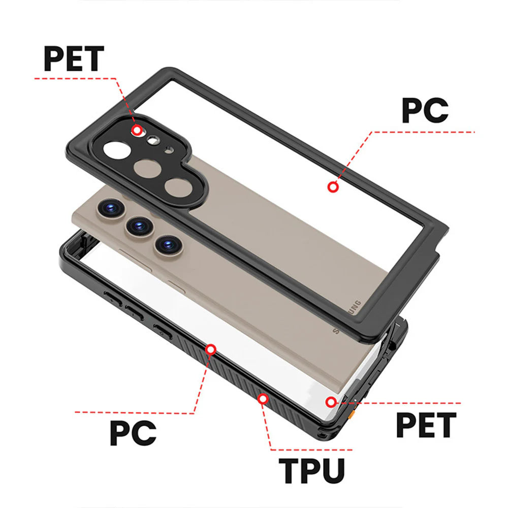 MN-SS24-S24U | Samsung Galaxy S24 Ultra SM-S928 Waterproof Case | IP68 Shock & Water Proof Cover