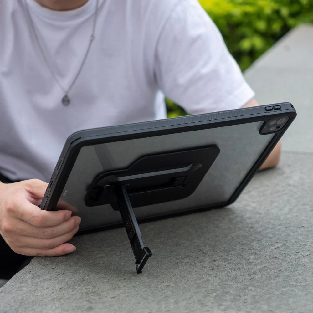 iPad Pro 13 ( M4/M5 ) | IP68 Waterproof, Shock & Dust Proof Case With Handstrap & Kickstand & X-Mount | MXS-iPad-PR10