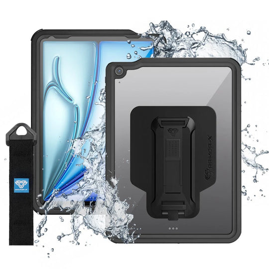 iPad Air 11 ( M2/M3 ) | IP68 Waterproof, Shock & Dust Proof Case With Handstrap & Kickstand & X-Mount | MXS-iPad-A5