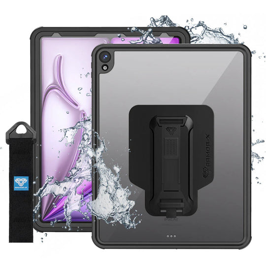 iPad Air 13 ( M2/M3 ) | IP68 Waterproof, Shock & Dust Proof Case With Handstrap & Kickstand & X-Mount | MXS-iPad-A6