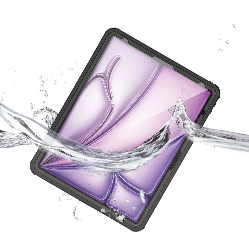 iPad Air 13 ( M2/M3 ) | IP68 Waterproof, Shock & Dust Proof Case With Handstrap & Kickstand & X-Mount | MXS-iPad-A6