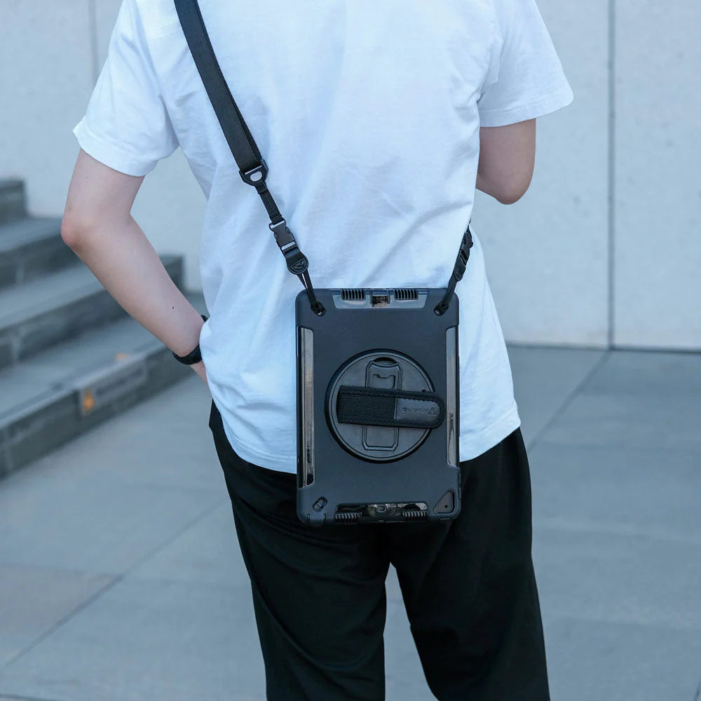 Samsung Galaxy Tab S9 SM-X710 / X716 | Rainproof military grade rugged case with hand strap and kick-stand | RIN-SS-X710