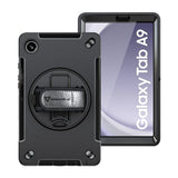 Samsung Galaxy Tab A9 ( 8.7" ) SM-X110 / SM-X115 | Rainproof military grade rugged case with hand strap and kick-stand | RIN-SS-X110 — view 1