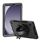Samsung Galaxy Tab A9 ( 8.7" ) SM-X110 / SM-X115 | Rainproof military grade rugged case with hand strap and kick-stand | RIN-SS-X110 — view 2