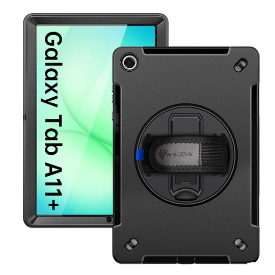 Samsung Galaxy Tab A11+ A11 Plus ( 11" ) SM-X230 / SM-X235 / SM-X236 / SM-X238 | Rainproof military grade rugged case with hand strap and kick-stand