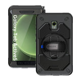Samsung Galaxy Tab Active 5 SM-X306B / Tab Active3 SM-T570 SM-T575 SM-T577 | Rainproof military grade rugged case with hand strap and kick-stand | RIN-SS-X306 — view 2