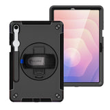 Samsung Galaxy Tab S11 SM-X730 / X736 / X738 | Rainproof military grade rugged case with hand strap and kick-stand | RIN-SS-X730 — view 1