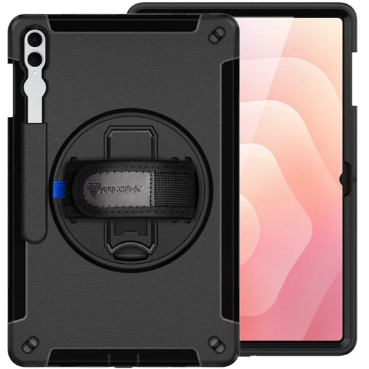RIN-SS-X930 | Samsung Galaxy Tab S11 Ultra SM-X930 / X936 | Rainproof military grade rugged case with hand strap and kick-stand