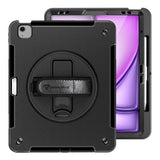 iPad Air 13 ( M2/M3 ) | Rainproof military grade rugged case with hand strap & kick-stand (built-in screen protector) | RIN-iPad-A6 — view 2
