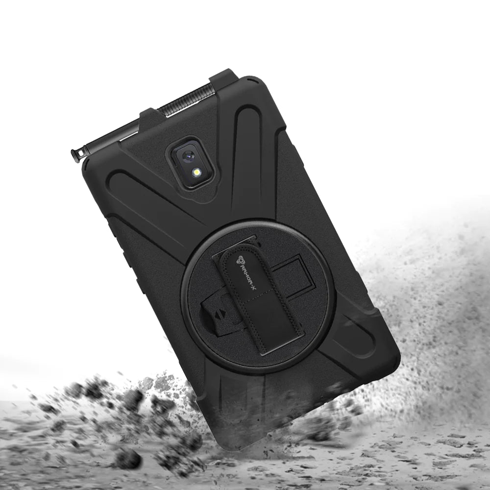 Samsung Galaxy Tab Active 3 T570 T575 T577 | Ultra 3 layers shockproof rugged case with hand strap & kick-stand & pen holder | JLN-SS-T570