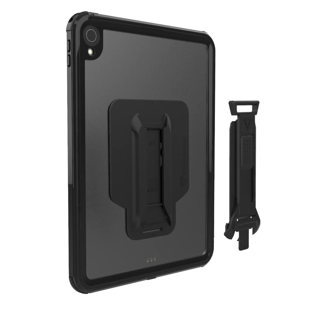 MXK-A10S | iPad 10.2 (7th & 8th & 9th Gen.) 2019 / 2020 / 2021 | IP68 Waterproof Case W/ Keyboard Connector, Pencil Holder, Hand Strap, Kickstand & X-mount