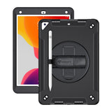iPad 10.2 (7TH & 8TH GEN.) 2019 / 2020 | Rainproof military grade rugged case with hand strap and kick-stand | RIN-iPad-N3S — view 1