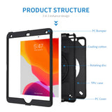 iPad 10.2 (7TH & 8TH GEN.) 2019 / 2020 | Rainproof military grade rugged case with hand strap and kick-stand | RIN-iPad-N3S — view 3