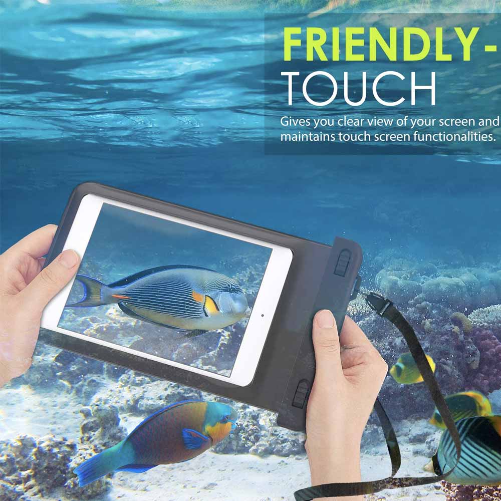 AG-W12_iPad | IPX8 Waterproof Universal Case for iPad / Tablet Up to 8.3 Inches