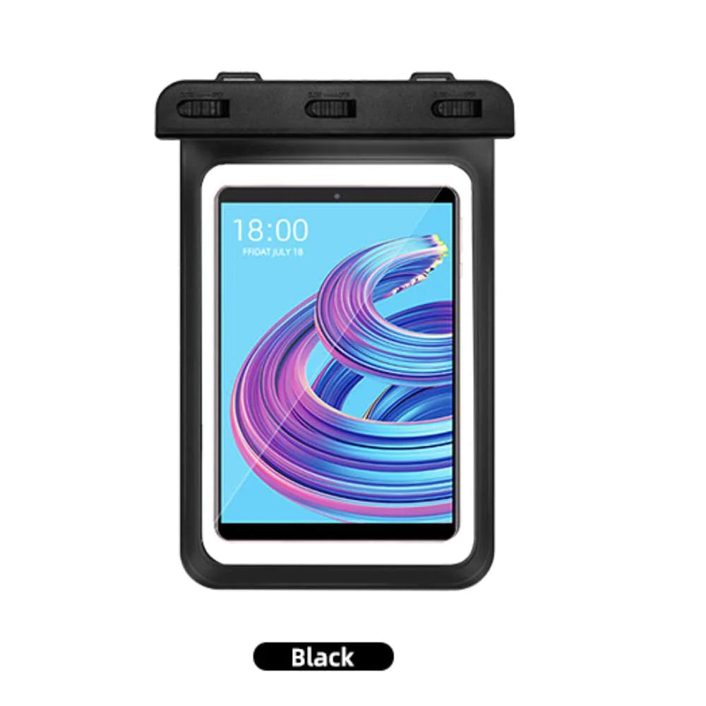 AG-W12_iPad | IPX8 Waterproof Universal Case for iPad / Tablet Up to 8.3 Inches