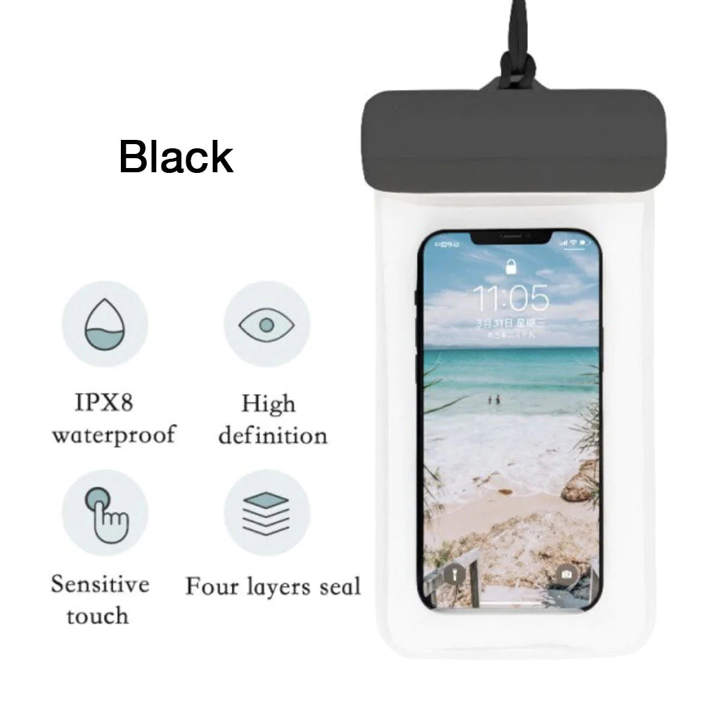 Universal Waterproof Phone Case | IPX8 Rated for Swimming, Boating & Snorkeling | AG-W11