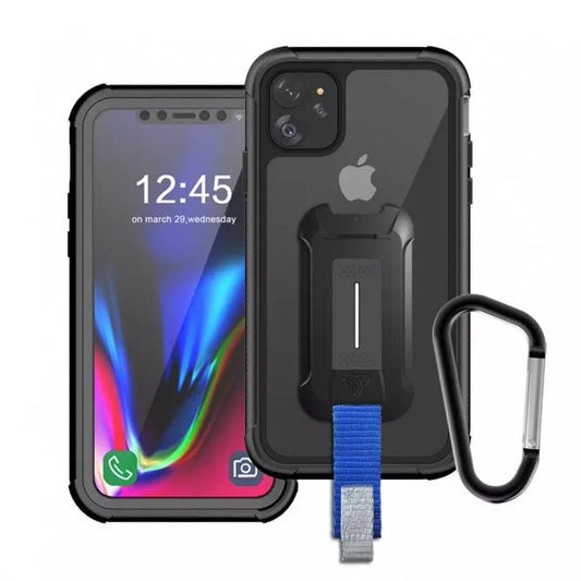 MX-IPH-11 | IPHONE 11 6.1 WATERPROOF CASE | IP68 SHOCK & WATER PROOF COVER W/ X-MOUNT & CARABINER