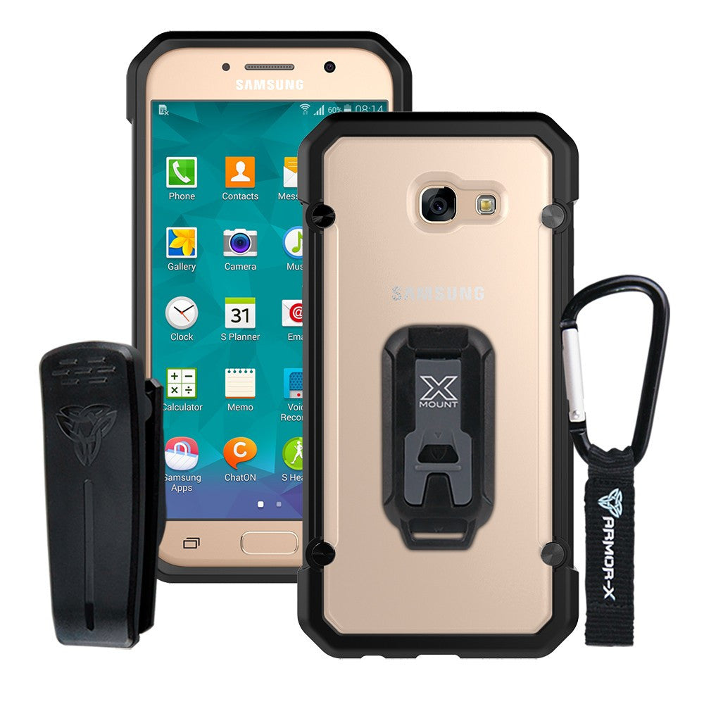 Samsung Galaxy A3 Case | Rugged Shockproof Cover + Carabiner