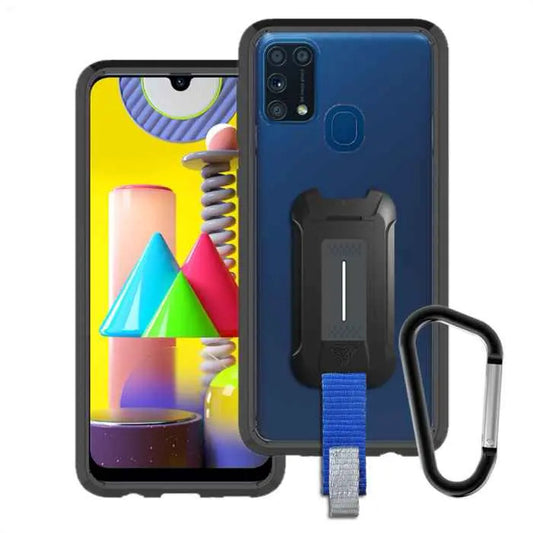 BX3-SS20-M31 | SAMSUNG GALAXY M31 CASE | MOUNTABLE SHOCKPROOF RUGGED CASE FOR OUTDOORS W/ CARABINER
