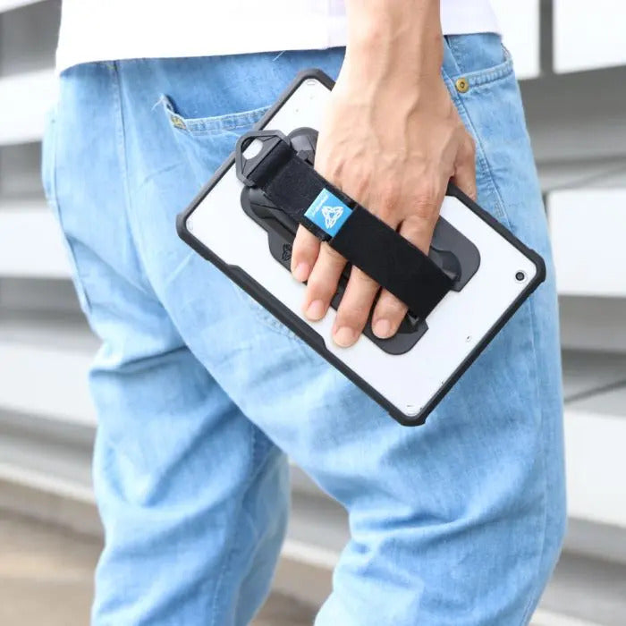 DXS-IPAD-N3 | IPAD 10.2 (7TH & 8TH & 9TH GEN.) 2019 / 2020 / 2021 | ULTRA SLIM 4 CORNER ANTI-IMPACT TABLET CASE WITH HAND STRAP KICK-STAND & X-MOUNT