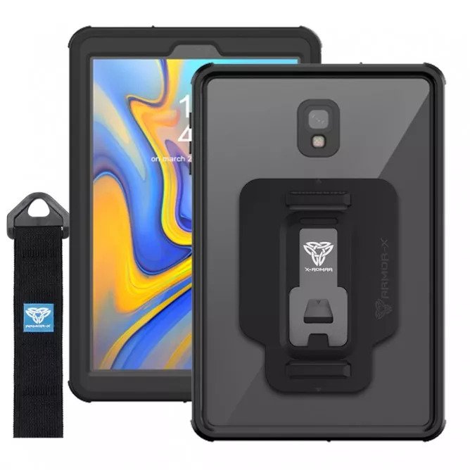 MXS-T590 | SAMSUNG GALAXY TAB A 10.5 2018 T590 T595 | IP68 WATERPROOF CASE WITH HANDSTRAP & KICKSTAND & X-MOUNT