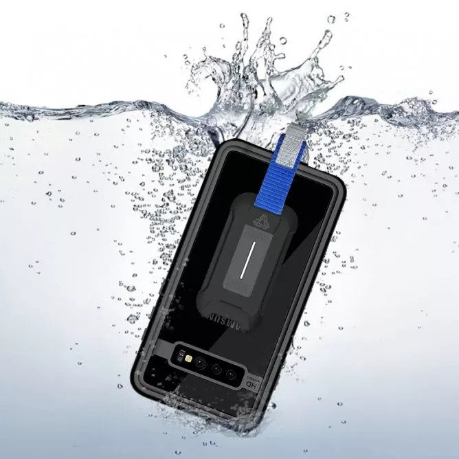 MX-S10-BK | SAMSUNG GALAXY S10 WATERPROOF CASE | IP68 SHOCK & WATER PROOF COVER W/ X-MOUNT & CARABINER