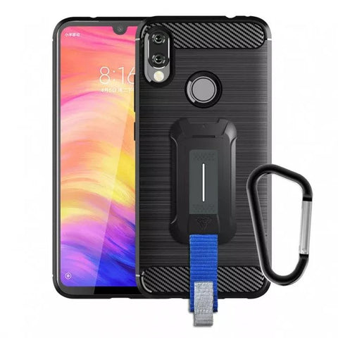 TP-MI19-RN7 | XIAOMI REDMI NOTE 7 / NOTE 7 PRO | MOUNTABLE SHOCKPROOF RUGGED CASE FOR OUTDOORS W/ CARABINER