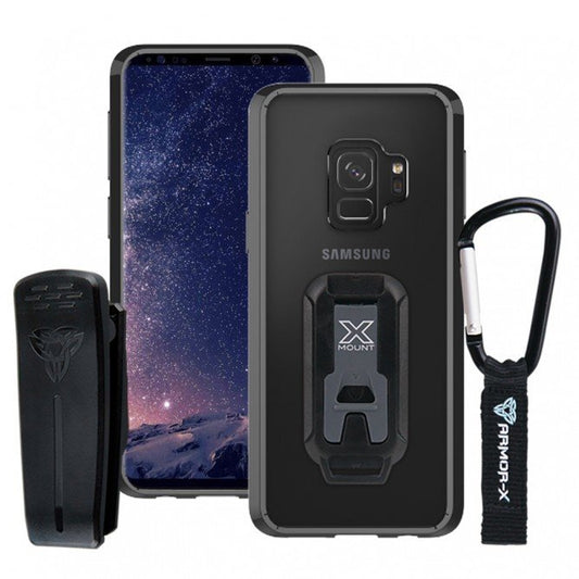 BX3-S9 | SAMSUNG GALAXY S9 | SHOCKPROOF RUGGED CASE + BELT CLIP & CARABINER