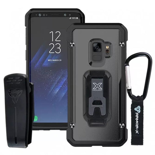 BT-S9-BK | SAMSUNG GALAXY S9 | SHOCKPROOF RUGGED CASE + BELT CLIP & CARABINER