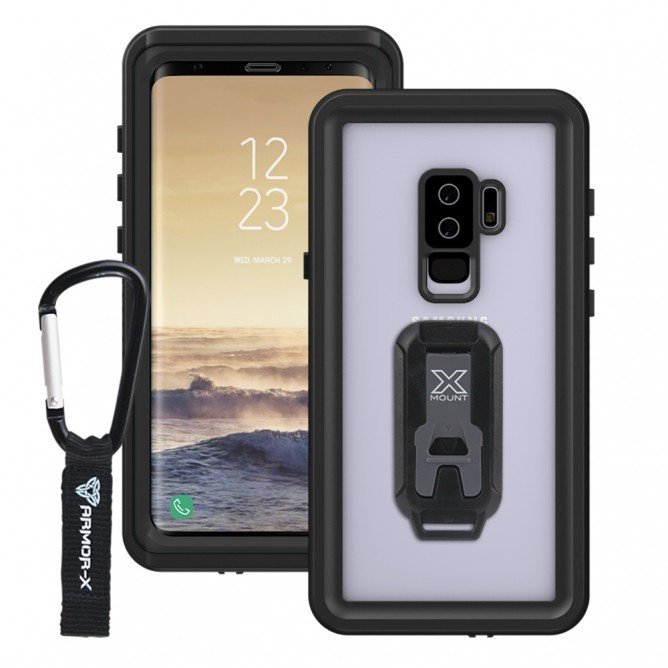 MX-S9P-BK | GALAXY S9+ PLUS | IP68 2 METER WATERPROOF CASE WITH CARABINER