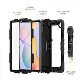 Samsung Galaxy Tab S6 Lite SM-P620 P625 (2024) / SM-P613 P619 (2022) / SM-P610 P615 (2020) | Rainproof military grade rugged case with hand strap and kick-stand | GEN-SS-P610 — view 2