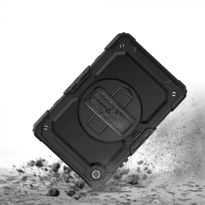 GEN-SS-P610 | Samsung Galaxy Tab S6 Lite SM-P620 P625 (2024) / SM-P613 P619 (2022) / SM-P610 P615 (2020) | Rainproof military grade rugged case with hand strap and kick-stand