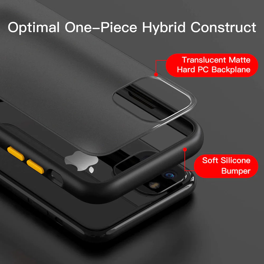 GX-IPH-11-BK | iPhone 11 Case 6.1 | Ultra Slim Hyper Shockproof Case w/ X-Mount & Carabiner -Black