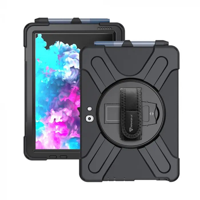 JLN-MS-SFGO2 | Microsoft Surface Go / Surface Go 2 / Surface Go 3 | Ultra 3 layers shockproof rugged case with hand strap and kick-stand