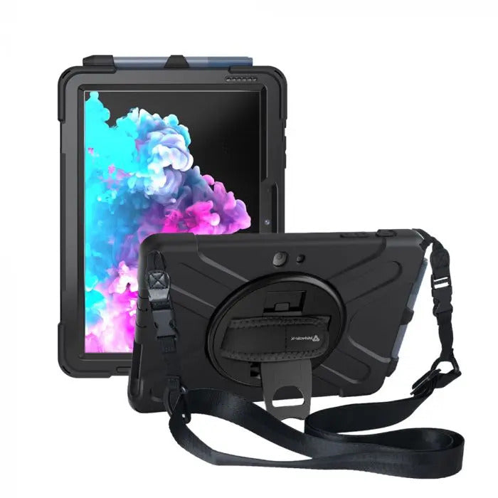 JLN-MS-SFGO2 | Microsoft Surface Go / Surface Go 2 / Surface Go 3 | Ultra 3 layers shockproof rugged case with hand strap and kick-stand