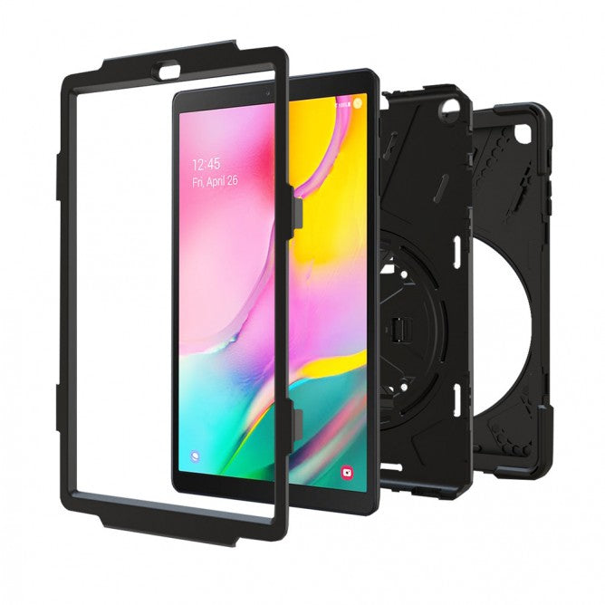 JLN-SS-S5E | SAMSUNG GALAXY TAB S5E T720 T725 T727 | ULTRA 3 LAYERS SHOCKPROOF RUGGED CASE WITH HAND STRAP AND KICK-STAND